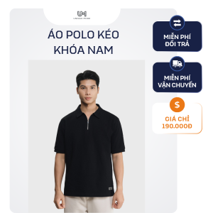 áo polo nam kéo khóa
