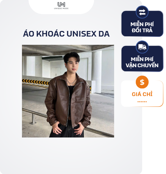 Áo Khoác Da Unisex Form Rộng Cao Cấp Chính Hãng – Oversize Nam Nữ Đẹp