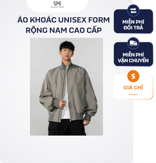 Áo Khoác Unisex Form Rộng Nam Cao Cấp – Áo Khoác Oversize Streetwear Đẹp - Ảnh 3