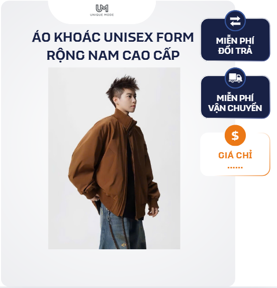 Áo Khoác Unisex Form Rộng Nam Cao Cấp – Áo Khoác Oversize Streetwear Đẹp - Ảnh 2