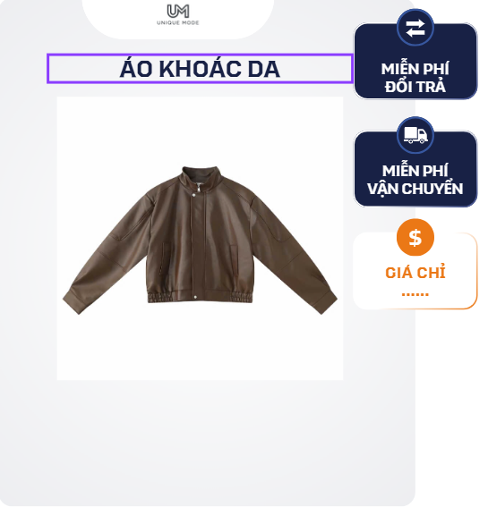 Áo Khoác Da Unisex Form Rộng Cao Cấp Chính Hãng – Oversize Nam Nữ Đẹp - Ảnh 2