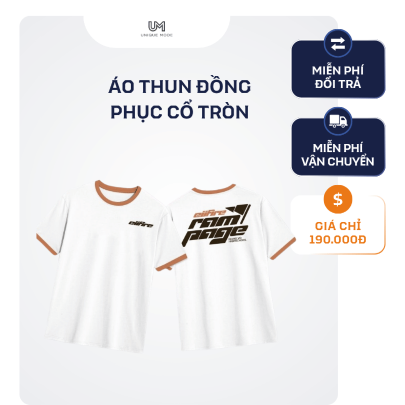 Mẫu áo thun lớp đẹp form unisex dành cho học sinh sinh viên
