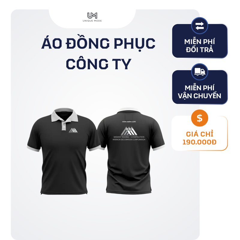 Nhân viên mặc áo thun đồng phục công ty chuyên nghiệp